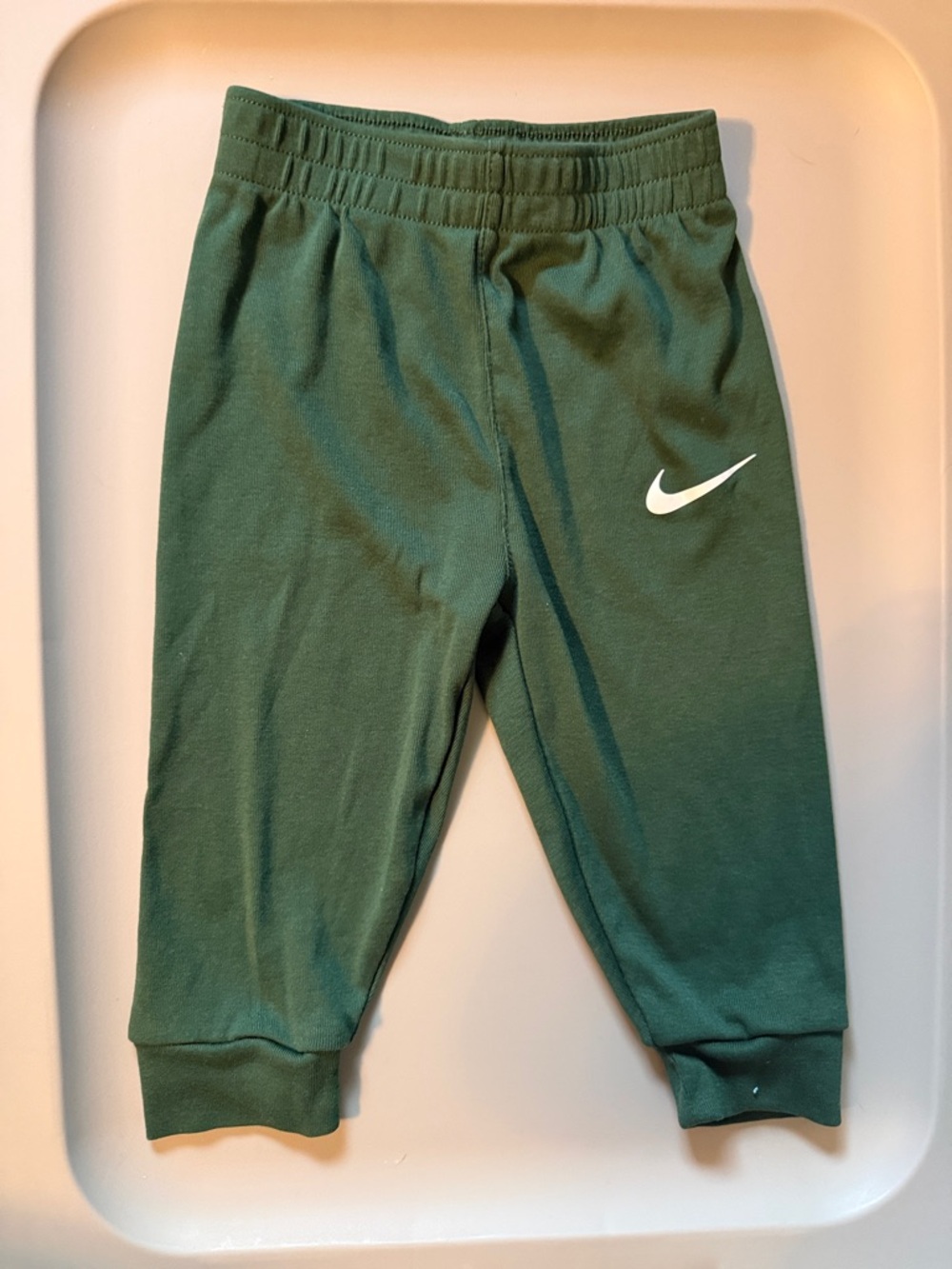Nike Dark Green Kids Jogger Pants with White Swoosh